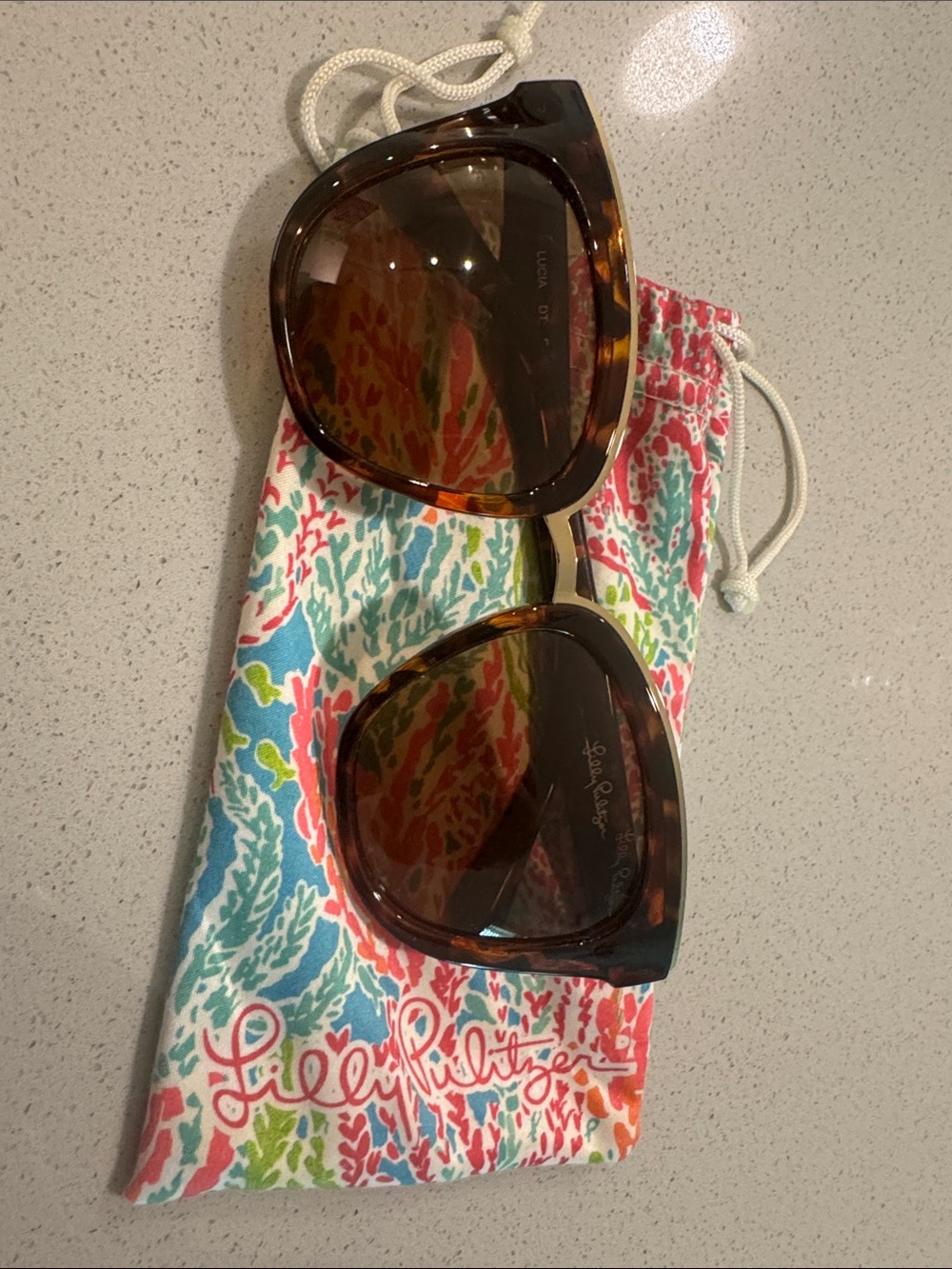 Lilly Pulitzer Tortoiseshell Sunglasses with Brown Lenses